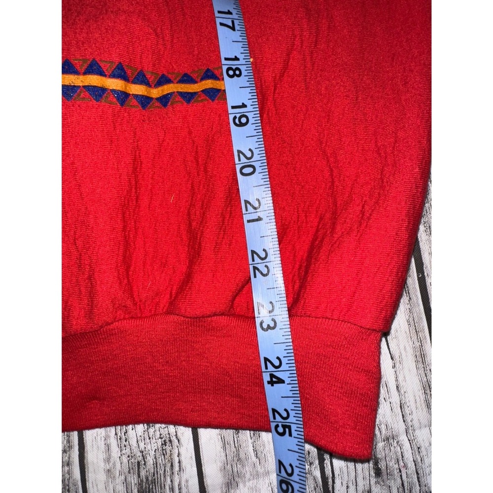 Sloppy Joes Vintage Red Graphic Pullover Western One Size Fits Most 90s - Picture 5 of 11